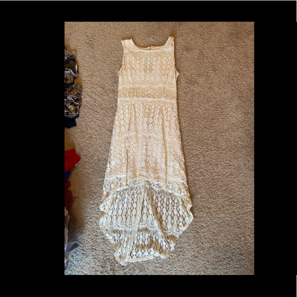 white flowy dress